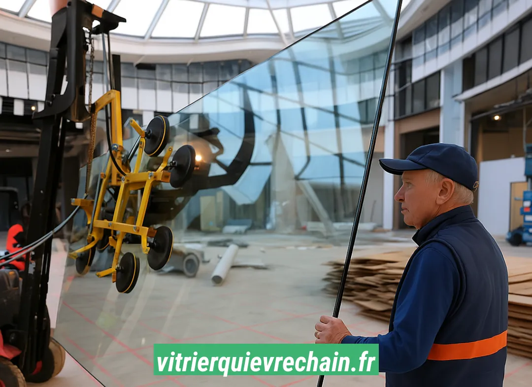 Remplacement de vitrine magasin Quiévrechain